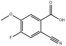 2-氰基-4-氟-5-甲氧基苯甲酸 结构式