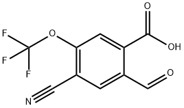 4-Cyano-2-formyl-5-(trifluoromethoxy)benzoic acid 结构式