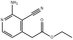 Ethyl 2-amino-3-cyanopyridine-4-acetate 结构式