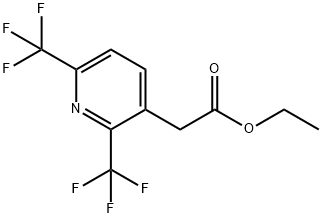 Ethyl 2,6-bis(trifluoromethyl)pyridine-3-acetate 结构式