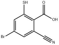 4-Bromo-2-cyano-6-mercaptobenzoic acid 结构式