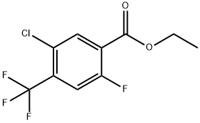 5-氯-2-氟-4-(三氟甲基)苯甲酸乙酯 结构式