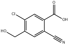 5-Chloro-2-cyano-4-(hydroxymethyl)benzoic acid 结构式
