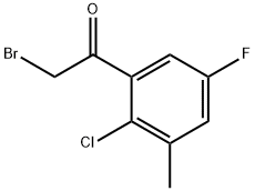 2'-Chloro-5'-fluoro-3'-methylphenacyl bromide 结构式