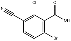 6-溴-2-氯-3-氰基苯甲酸 结构式