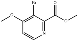 3-溴-4-甲氧基吡啶-2-甲酸甲酯 结构式