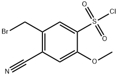 5-Bromomethyl-4-cyano-2-methoxybenzenesulfonylchloride 结构式