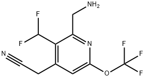 2-(Aminomethyl)-3-(difluoromethyl)-6-(trifluoromethoxy)pyridine-4-acetonitrile 结构式