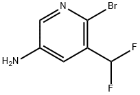 6-溴-5-(二氟甲基)吡啶-3-胺 结构式