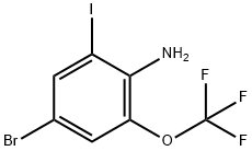4-溴-2-碘-6-(三氟甲氧基)苯胺 结构式