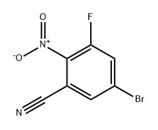5-溴-3-氟-2-硝基苯腈 结构式