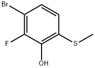 4-Bromo-3-fluoro-2-hydroxythioanisole 结构式
