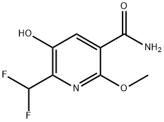 2-(Difluoromethyl)-3-hydroxy-6-methoxypyridine-5-carboxamide 结构式