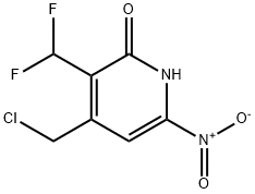 4-(Chloromethyl)-3-(difluoromethyl)-2-hydroxy-6-nitropyridine 结构式