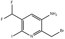 3-Amino-2-(bromomethyl)-5-(difluoromethyl)-6-iodopyridine 结构式