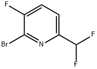 2-溴-6-(二氟甲基)-3-氟吡啶 结构式
