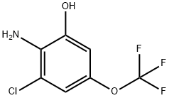 2-氨基-3-氯-5-(三氟甲氧基)苯酚 结构式