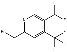 2-(Bromomethyl)-5-(difluoromethyl)-4-(trifluoromethyl)pyridine 结构式