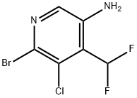 6-溴-5-氯-4-(二氟甲基)吡啶-3-胺 结构式