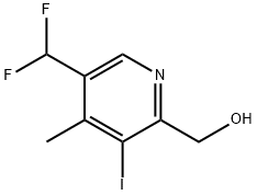 5-(Difluoromethyl)-3-iodo-4-methylpyridine-2-methanol 结构式