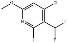 4-Chloro-3-(difluoromethyl)-2-iodo-6-methoxypyridine 结构式