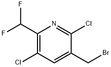 3-(Bromomethyl)-2,5-dichloro-6-(difluoromethyl)pyridine 结构式