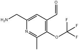 6-(Aminomethyl)-2-methyl-3-(trifluoromethoxy)pyridine-4-carboxaldehyde 结构式