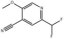 2-(二氟甲基)-5-甲氧基异烟腈 结构式