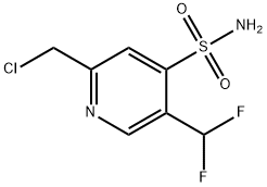 2-(Chloromethyl)-5-(difluoromethyl)pyridine-4-sulfonamide 结构式