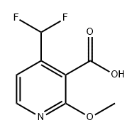 3-Pyridinecarboxylic acid, 4-(difluoromethyl)-2-methoxy- 结构式