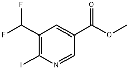 5-(二氟甲基)-6-碘烟酸甲酯 结构式