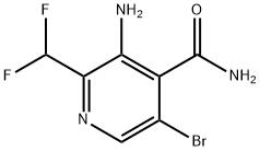 3-Amino-5-bromo-2-(difluoromethyl)pyridine-4-carboxamide 结构式