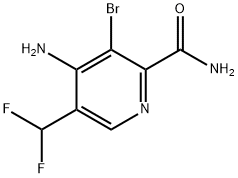 4-Amino-3-bromo-5-(difluoromethyl)pyridine-2-carboxamide 结构式