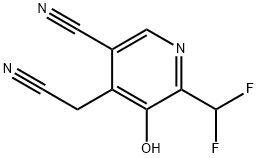 5-Cyano-2-(difluoromethyl)-3-hydroxypyridine-4-acetonitrile 结构式