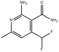 2-Amino-4-(difluoromethyl)-6-methylpyridine-3-carboxamide 结构式