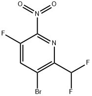 3-溴-2-(二氟甲基)-5-氟-6-硝基吡啶 结构式