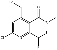 Methyl 4-(bromomethyl)-6-chloro-2-(difluoromethyl)pyridine-3-carboxylate 结构式