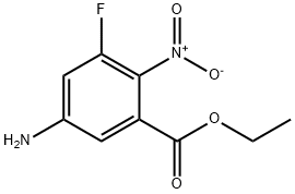 Ethyl 5-amino-3-fluoro-2-nitrobenzoate 结构式