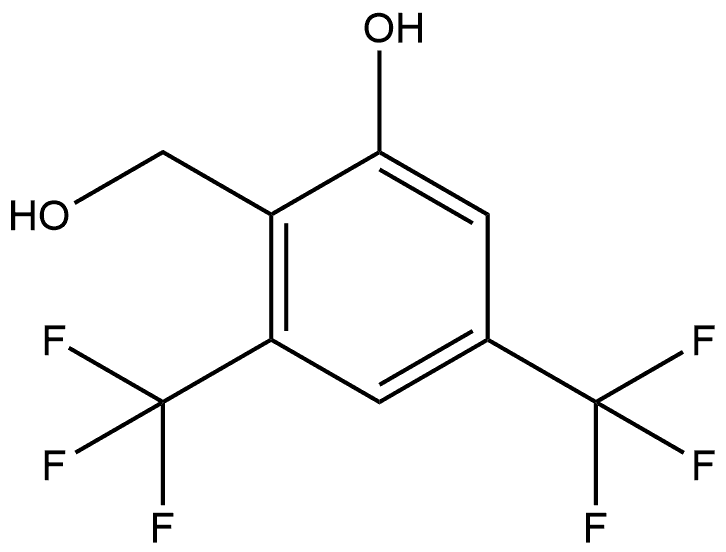 2-Hydroxy-4,6-bis(trifluoromethyl)benzenemethanol 结构式