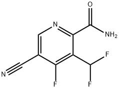 5-Cyano-3-(difluoromethyl)-4-fluoropyridine-2-carboxamide 结构式