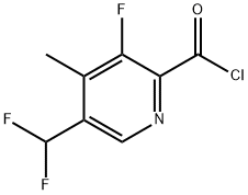 5-(Difluoromethyl)-3-fluoro-4-methylpyridine-2-carbonyl chloride 结构式