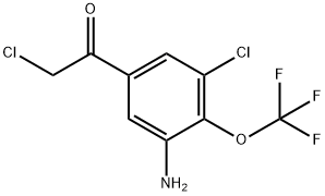 3'-Amino-5'-chloro-4'-(trifluoromethoxy)phenacyl chloride 结构式