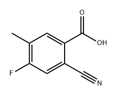 2-氰基-4-氟-5-甲基苯甲酸 结构式