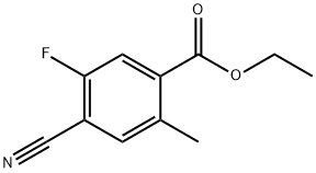 4-氰基-5-氟-2-甲基苯甲酸乙酯 结构式