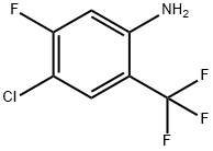 4-氯-5-氟-2-(三氟甲基)苯胺 结构式