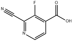 2-氰基-3-氟异烟酸 结构式