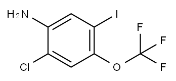2-Chloro-5-iodo-4-(trifluoromethoxy)aniline 结构式
