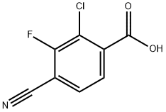 2-氯-4-氰基-3-氟苯甲酸 结构式