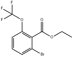 Ethyl 2-bromo-6-(trifluoromethoxy)benzoate 结构式
