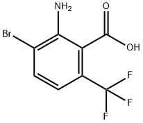 2-Amino-3-bromo-6-(trifluoromethyl)benzoic acid 结构式